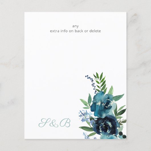 Budget Dusty Blue 2 Floral Save the Date V3 (Rückseite)