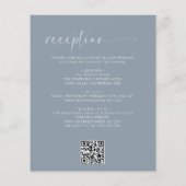 Budget Dusty Blue All in one Wedding QR Code (Rückseite)