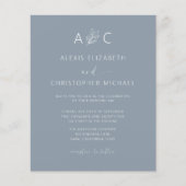 Budget Dusty Blue All in one Wedding QR Code (Vorderseite)