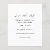 Budget Dusty Blue & B Save the Date Foto 2 Flyer (Hinten)