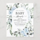 Budget Dusty Blue Baby Dusche Blumenladen (Vorderseite)