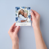 Budget Dusty Blue & Blu Save the Date Foto Flyer (Gruppe)