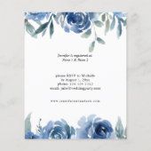 Budget Dusty Blue & Blue Floral Brautparty (Rückseite)
