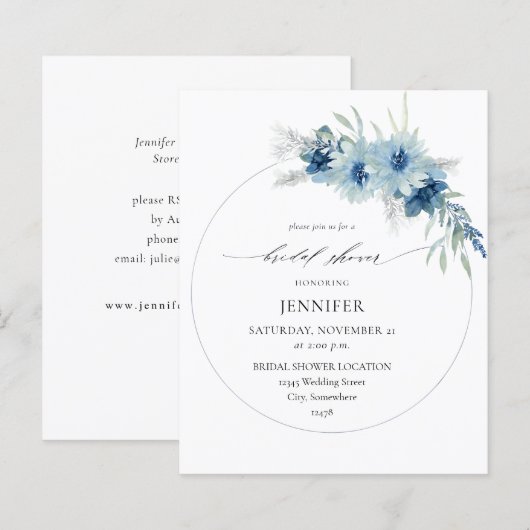 Budget Dusty Blue Boho Blumenring Brautparty (Vorne/Hinten)