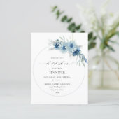 Budget Dusty Blue Boho Blumenring Brautparty (Stehend Vorderseite)
