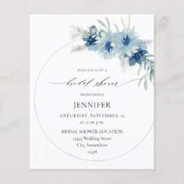 Budget Dusty Blue Boho Blumenring Brautparty B Flyer