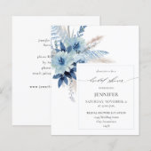 Budget Dusty Blue Boho Floral Brautparty 2 (Vorne/Hinten)