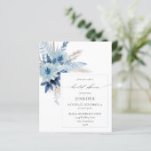 Budget Dusty Blue Boho Floral Brautparty 2 (Stehend Vorderseite)