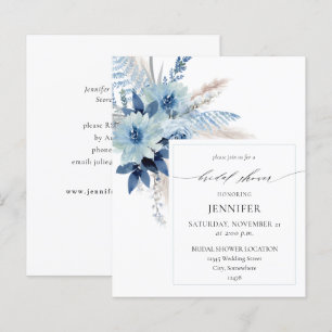 Budget Dusty Blue Boho Floral Brautparty 2