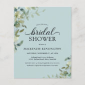 Budget Dusty Blue Botanical Brautparty (Vorderseite)