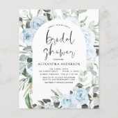 Budget Dusty Blue Brautparty Blumengrün Flyer (Vorne)