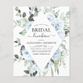 Budget Dusty Blue Brautparty Luncheon (Vorderseite)