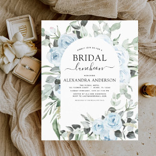 Budget Dusty Blue Brautparty Luncheon