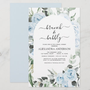 Budget Dusty Blue Brunch & Bubbly Brautparty