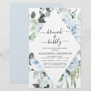 Budget Dusty Blue Brunch & Bubbly Brautparty