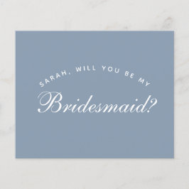 Budget Dusty Blue Calligraphy Bridesmaid Vorschlag