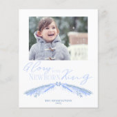 Budget Dusty Blue Christmas Pine Holiday Foto (Vorderseite)