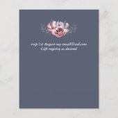 Budget Dusty Blue Coral Floral Script Hochzeit (Rückseite)