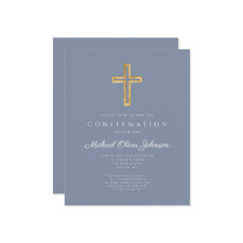 Budget Dusty Blue Cross Bestätigung Einladung