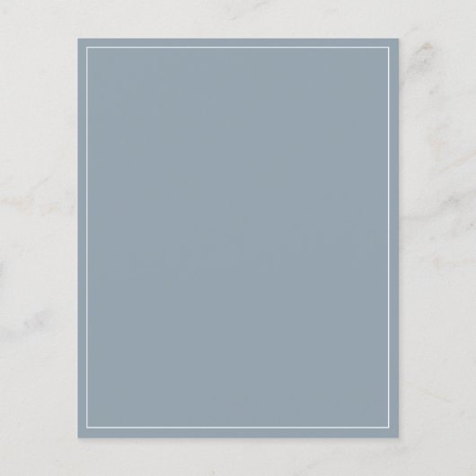 Budget Dusty Blue Details Card Flyer (Hinten)