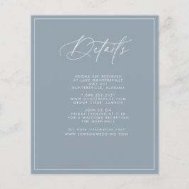 Budget Dusty Blue Details Card Flyer