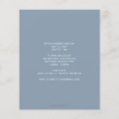 Budget Dusty Blue Elopement Ankündigung (Rückseite)
