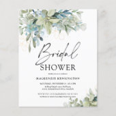 Budget Dusty Blue Eucalyptus Brautparty (Vorderseite)