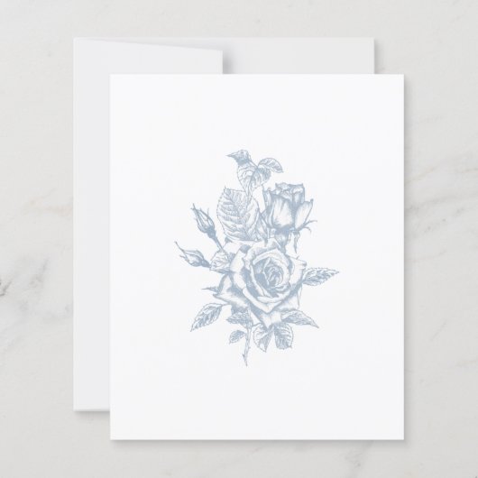 Budget Dusty Blue Floral Brautparty (Rückseite)