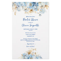 Budget Dusty Blue Floral Brautparty