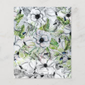 Budget Dusty Blue Floral Bridal Dusche Einladungen (Rückseite)