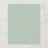 Budget Dusty Blue Floral Wedding (Rückseite)