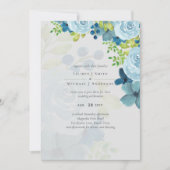Budget Dusty Blue Floral Wedding (Vorderseite)