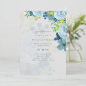 Budget Dusty Blue Floral Wedding (Stehend Vorderseite)