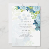 Budget Dusty Blue Floral Wedding (Vorderseite)