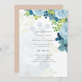 Budget Dusty Blue Floral Wedding