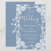 Budget Dusty Blue Floral Wedding (Vorne/Hinten)