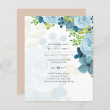 Budget Dusty Blue Floral Wedding
