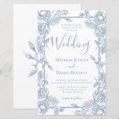 Budget Dusty Blue Floral Wedding (Vorne/Hinten)