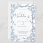 Budget Dusty Blue Floral Wedding (Vorderseite)