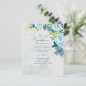 Budget Dusty Blue Floral Wedding (Stehend Vorderseite)