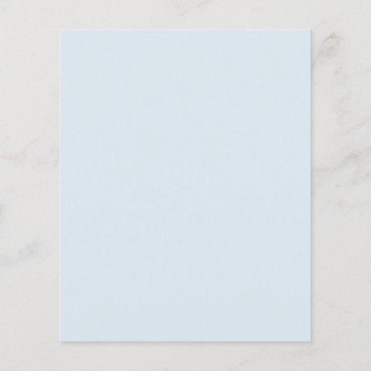 Budget Dusty Blue Floral Wedding Einladung (Rückseite)