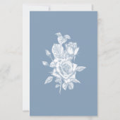 Budget Dusty Blue Floral Wedding Reception (Rückseite)
