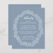 Budget Dusty Blue Floral Wreath Wedding Details (Vorne/Hinten)