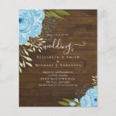 Budget Dusty Blue Flowers Limon Wedding (Vorderseite)