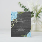 Budget Dusty Blue Flowers Limon Wedding (Stehend Vorderseite)
