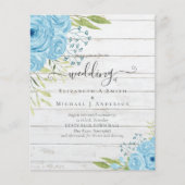 Budget Dusty Blue Flowers Limon Wedding (Vorderseite)