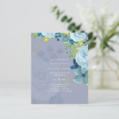 Budget Dusty Blue Flowers Sage Wedding (Stehend Vorderseite)