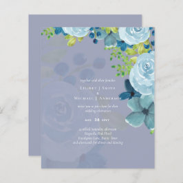 Budget Dusty Blue Flowers Sage Wedding