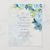 Budget Dusty Blue Flowers Sage Wedding (Vorderseite)