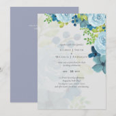 Budget Dusty Blue Flowers Sage Wedding (Vorne/Hinten)